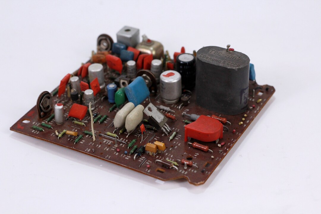 Vintage Circuit Board, 1950's USSR, Soviet TV, Assemblage Supply ...
