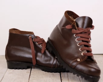 Vintage Leather Tourist Children's Brown Shoes, Children's US Size 8