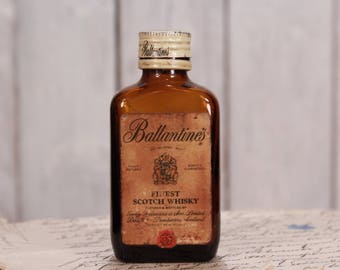 Vintage Small Ballantine's Bottle, Finest Scotch Whisky, Collectible