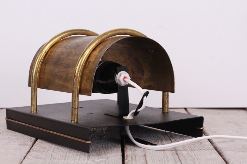 Vintage Wall Hanging Night Lamp With Brass Base and Metal Etsy