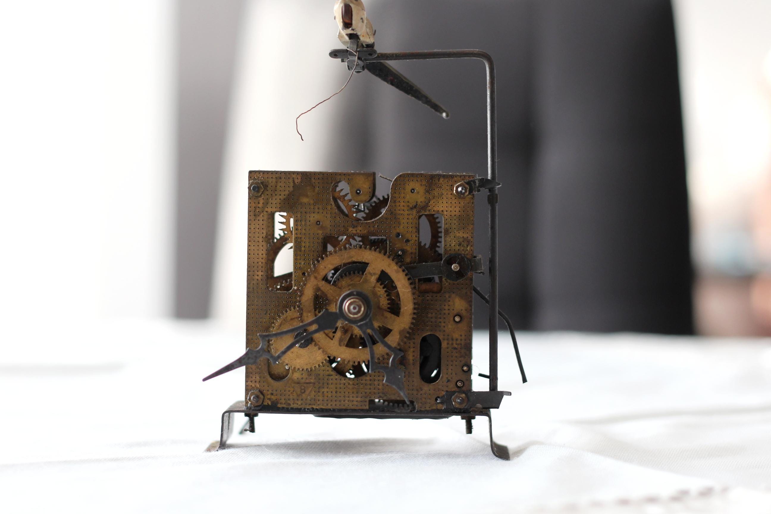 Vintage Cuckoo Clock Mechanism: Steampunk Clock Parts