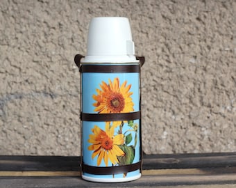 Vintage Floral Thermoskanne: UDSSR Reise Kaffee Flasche