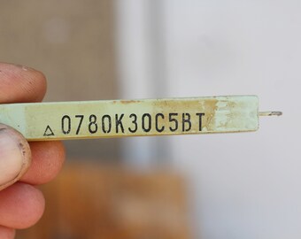 Rezystor porcelanowy Vintage 320 Kom, część elektroniczna, artykuły artystyczne, gadżet steampunkowy