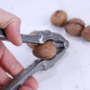 Vintage Metal Nutcracker: Rustic Kitchen Tool, Shabby Chic Decor