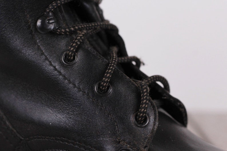 Military shoe size US 7.5 Military shoe Men/'s boot Vintage army boot Black leather Punk shoe
