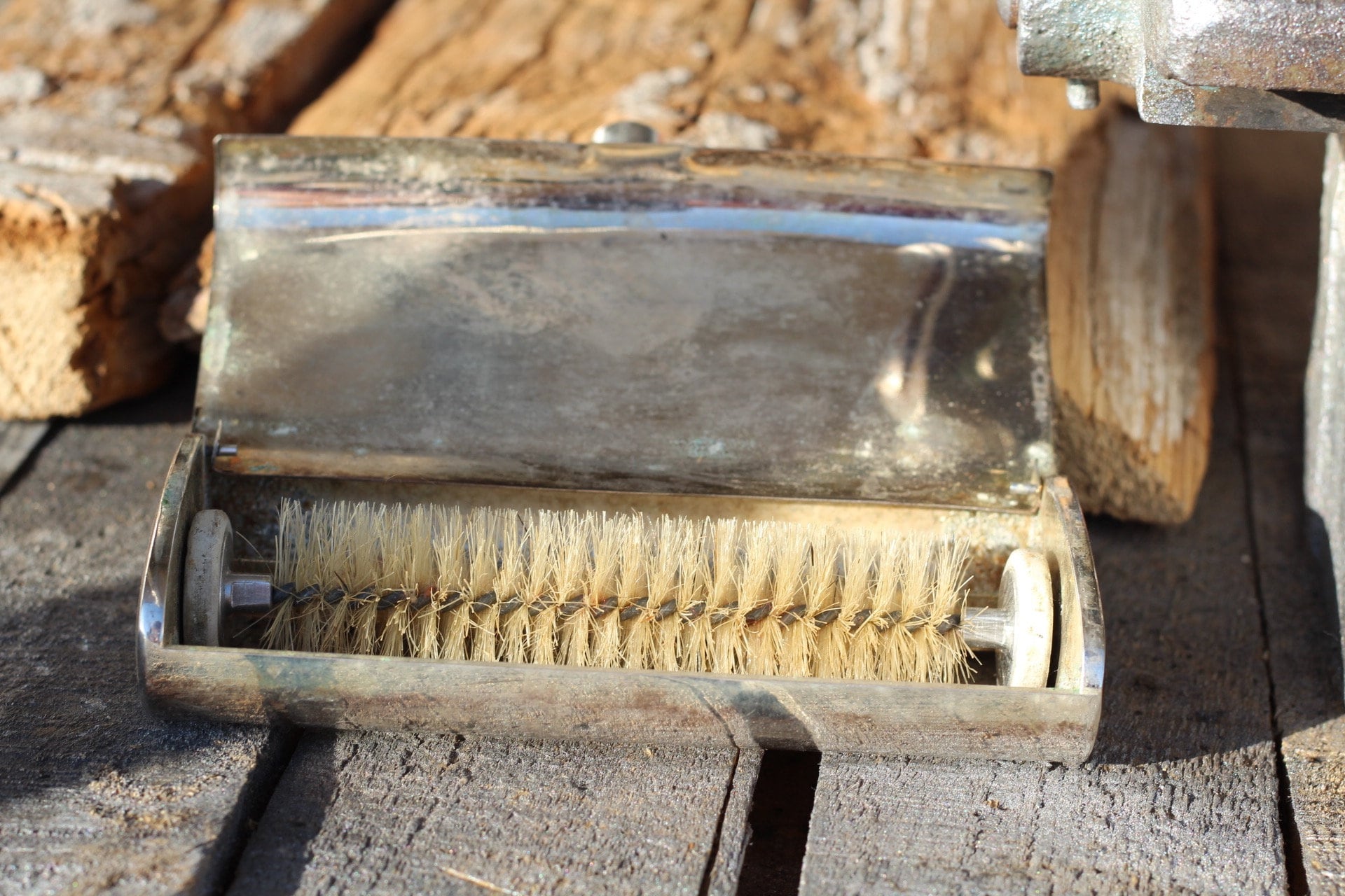Vintage Chrome Crumb Sweeper With Rotating Brush Table Crumb Etsy UK