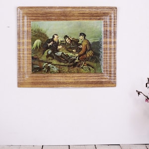 Vintage the Hunters at Rest Picture, Vasily Grigorievich Perov Artist, Tretyakov Gallery, Wall Hanging