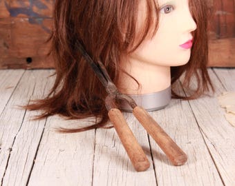 Hair straghtner iron - Curling Iron - Vintage curling Iron - primitive curling irons - Primitive curling iron - Hair vintage curling iron