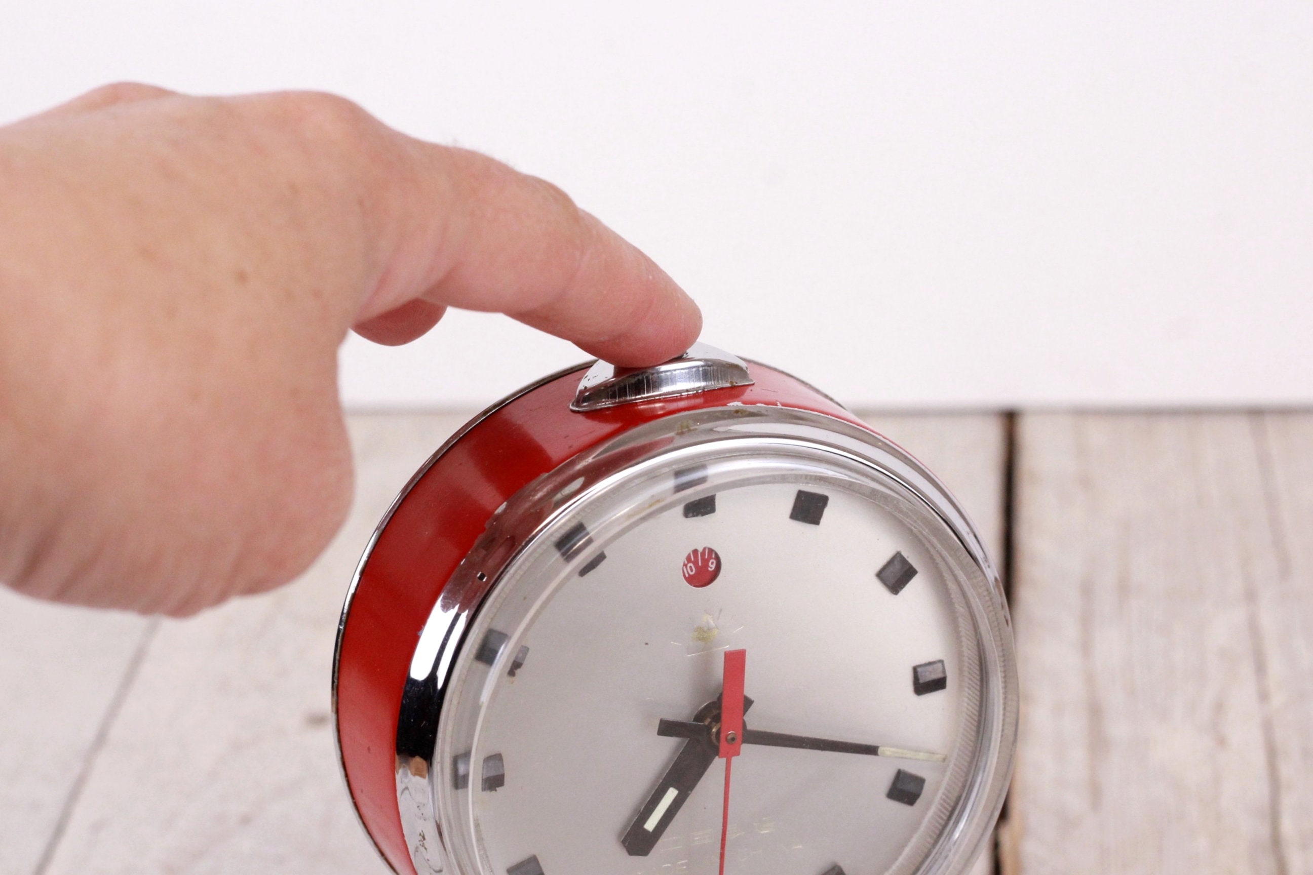 Vintage Mechanical Chinese Alarm Clock Wind up Working Etsy