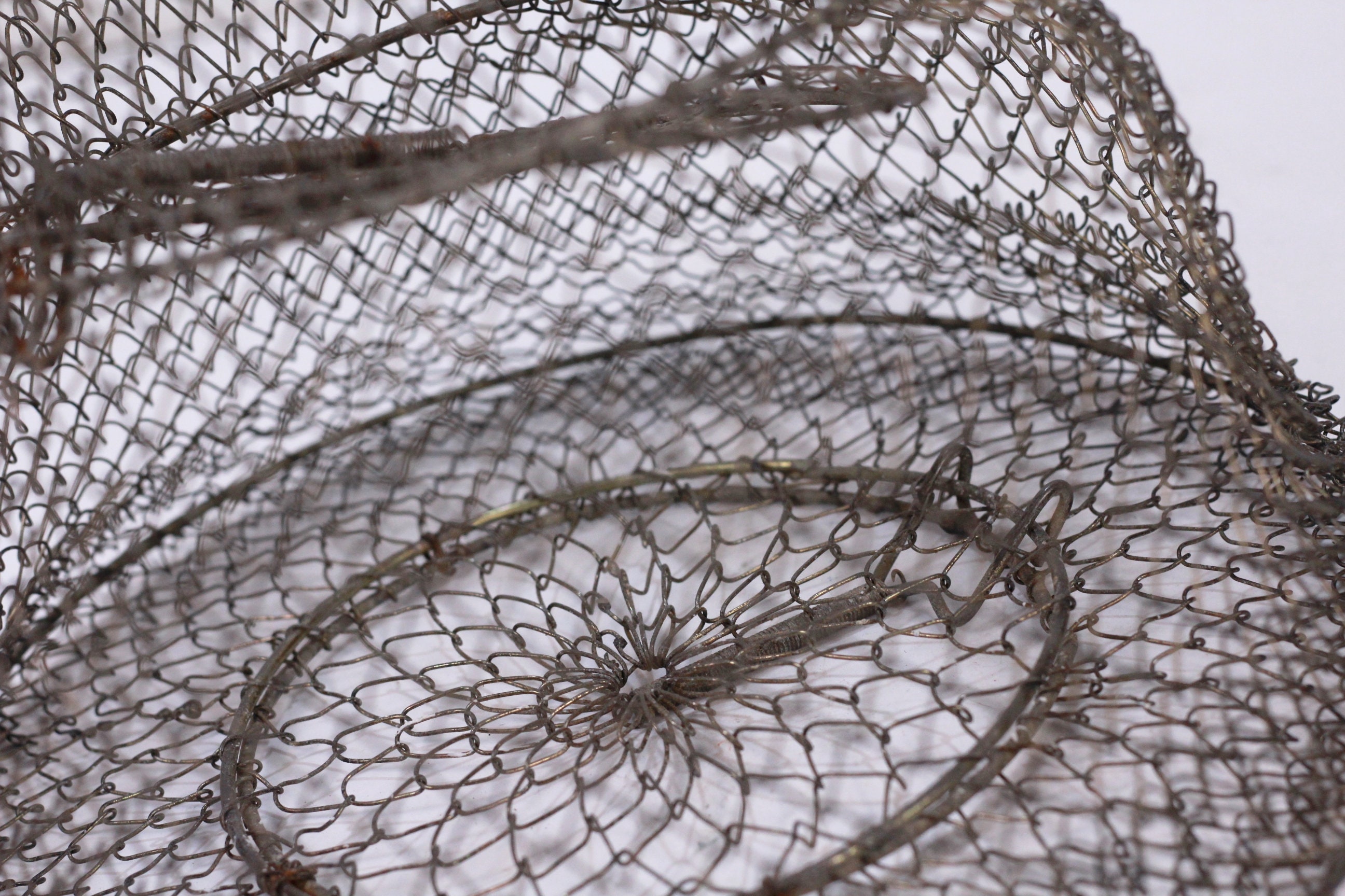 Lot De 2 Paniers à Poissons Vintage En Fil De Maille - Pêche - Déco