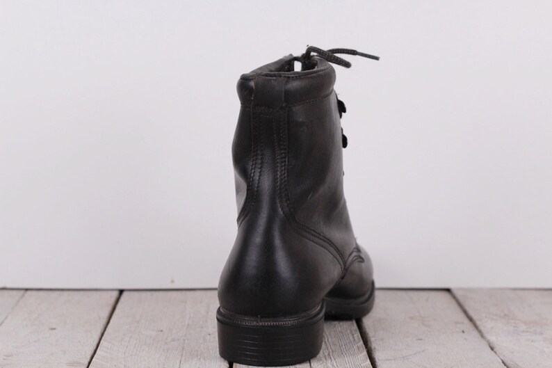 Military shoe size US 7.5 Military shoe Men/'s boot Vintage army boot Black leather Punk shoe