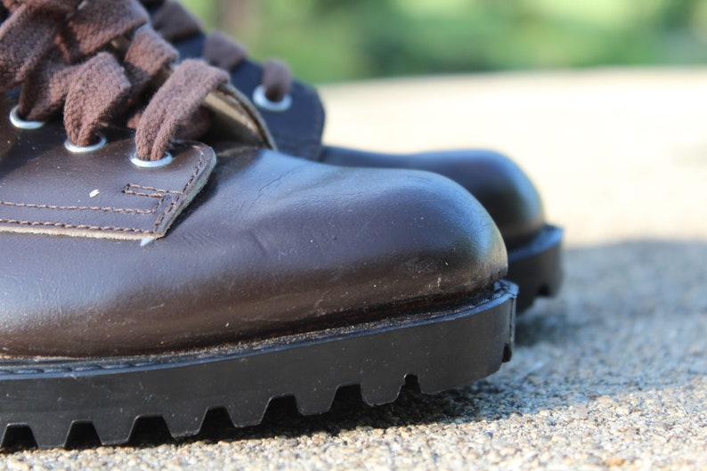 Women/'s size US 7.5 Vintage ankle shoes Punk shoes Leather boots ankle Woman/'s shoes Brown leather boots Tourist shoes
