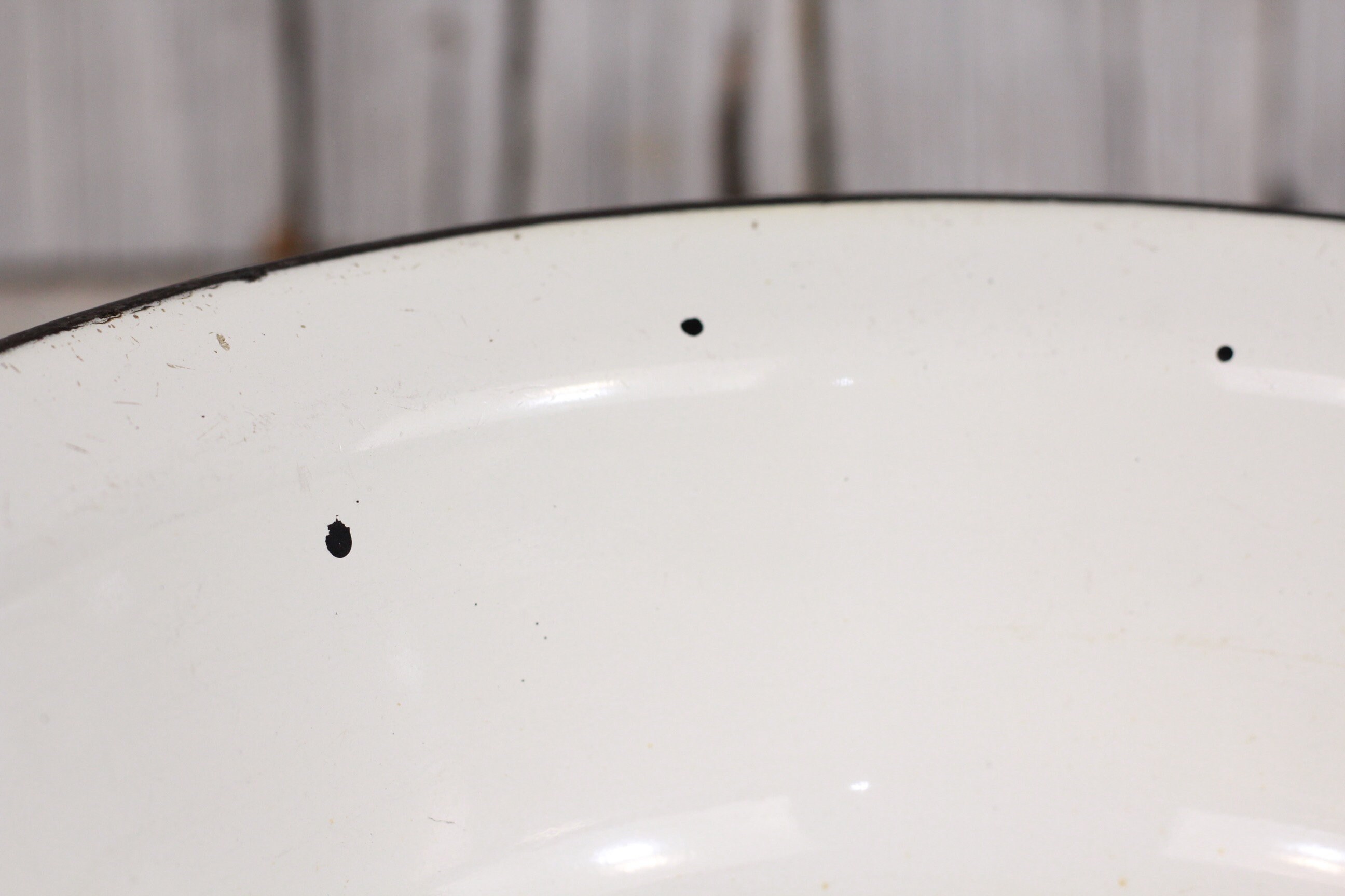 Vintage Enamel Basin Antique Country Enamelware White Basin Etsy