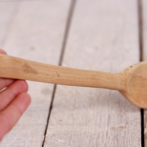 Vintage Hand Carved Primitive Wooden Ladle Big Spoon Collectable