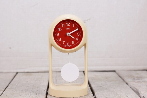 Retro Wind-Up Pendulum Clock, PRIM Analog Clock, Made in Czechoslovakia circa 1980, Fully Working