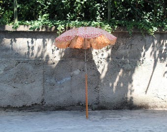 Antique umbrella, Vintage beach umbrella, Umbrella circa 1940s, Art deco umbrella, Lawn umbrella, Collectible umbrella, Gift idea