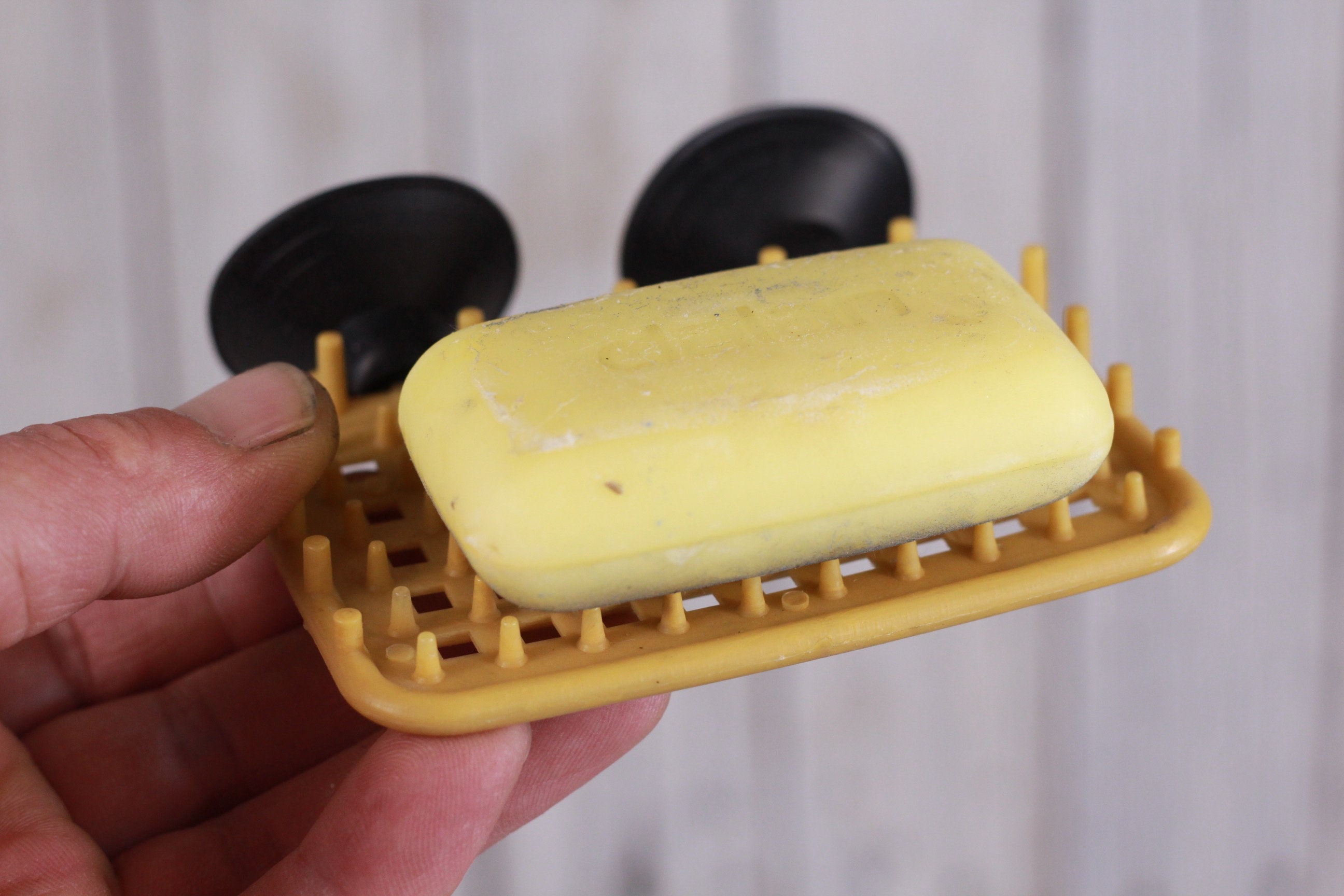 Vintage Wall Hanging Plastic Soap Dish Yellow Soap Dish Wash Etsy UK