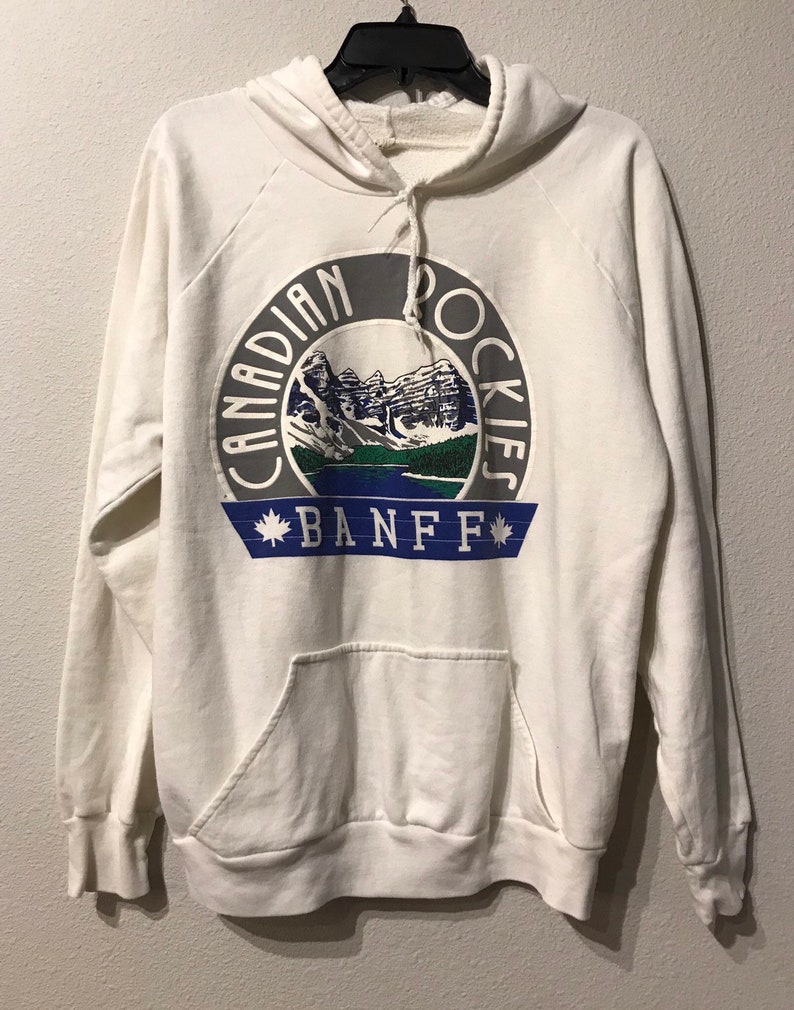 80/'s Raglan Canadian Rockies Banff Hoodie