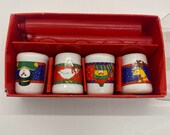 Vintage 80 s Mini Christmas Holiday Candlesticks and holders