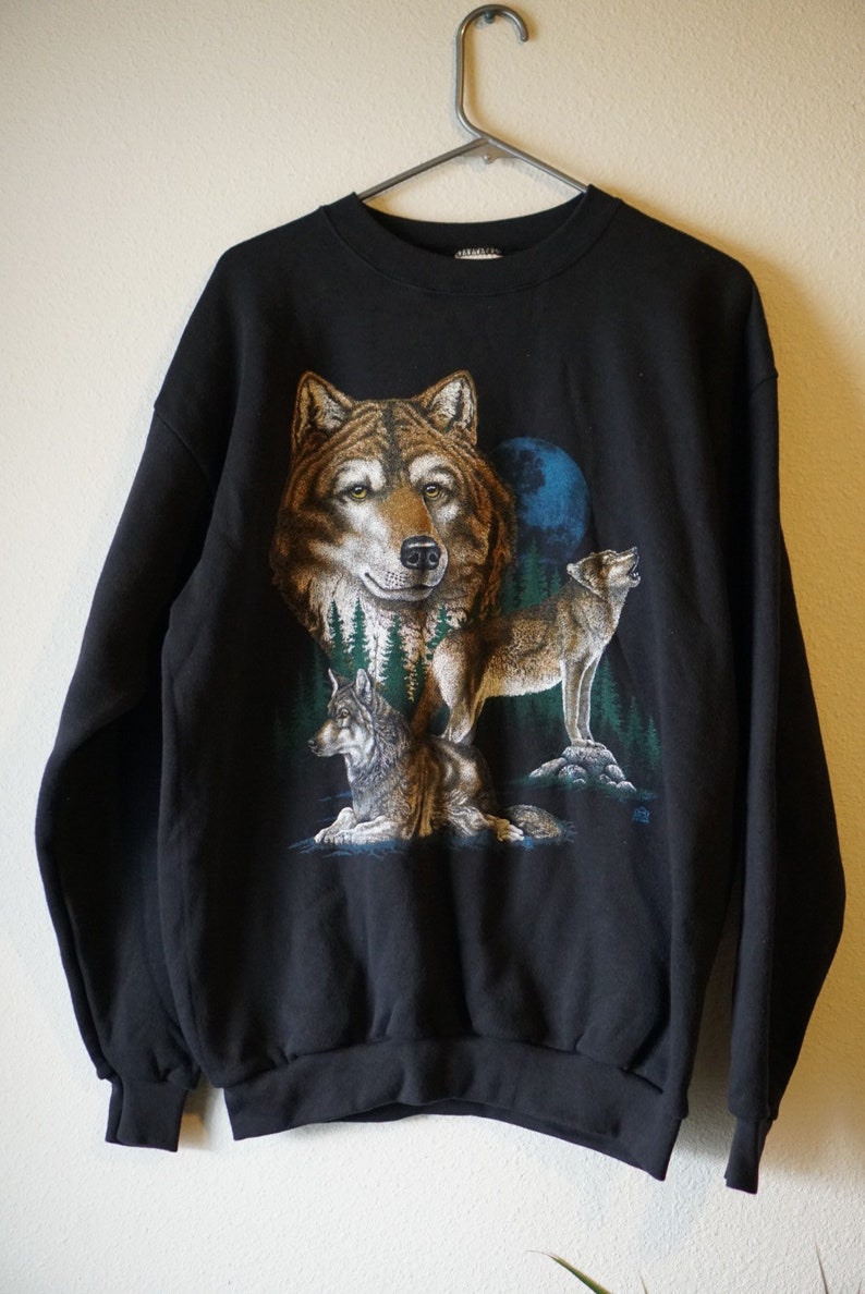 90/'s Tultex Wolves Sweatshirt XL