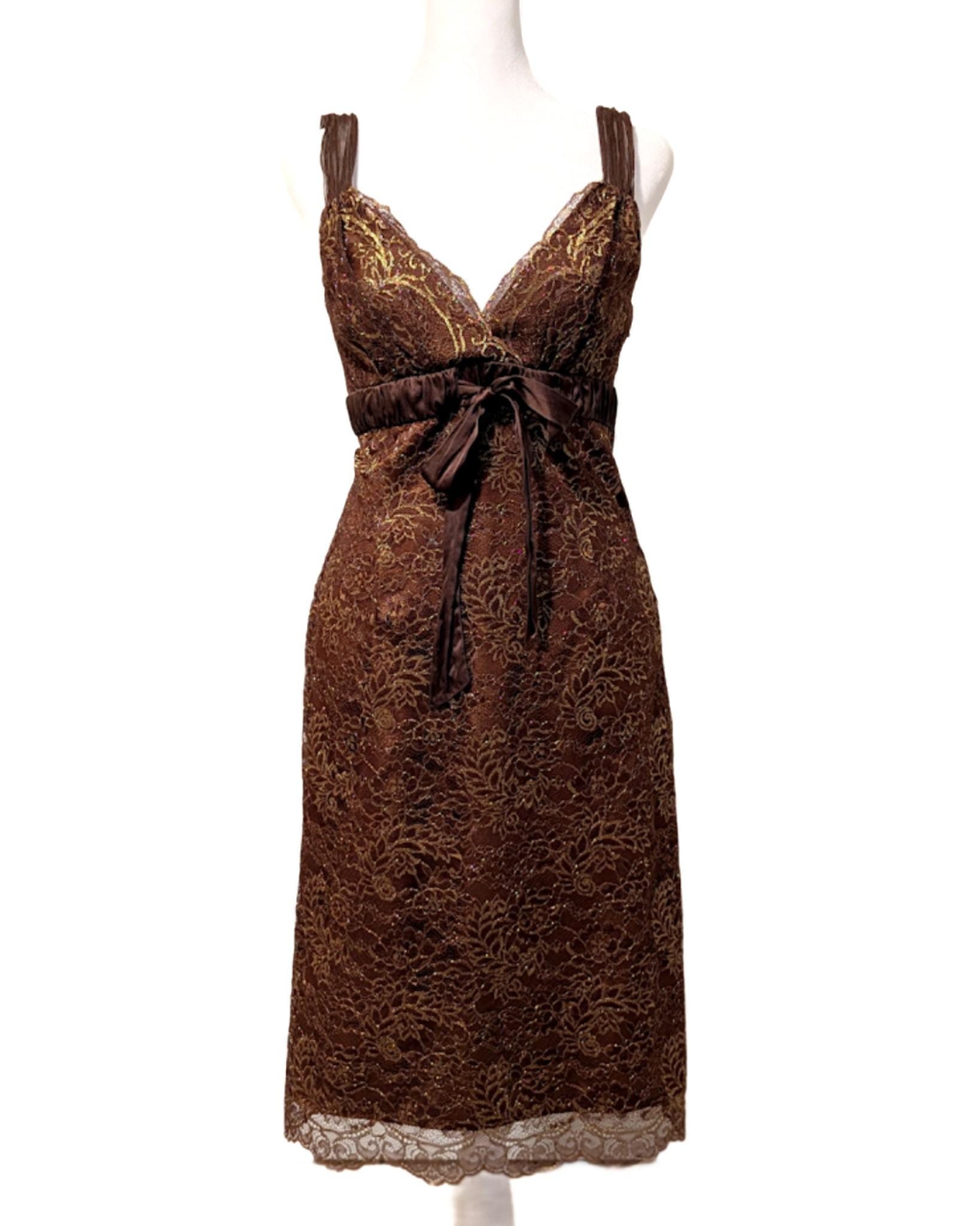 open lace back dress Black Silk Dress Size 4 Small – Gilmore Garbs main image 0