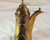 Authentic Antique Brass Dallah Middle Eastern Coffee Pot Arabic Coffee Pot