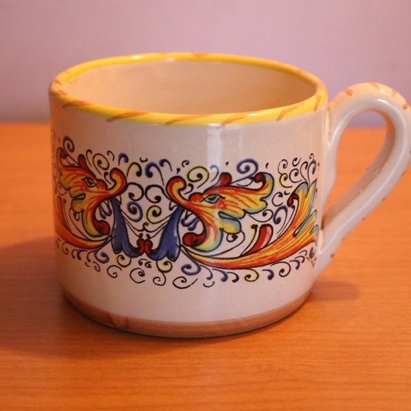 Large Meridiana Ceramiche Hand painted Ceramic Tumbler/Mug/Soup Mug