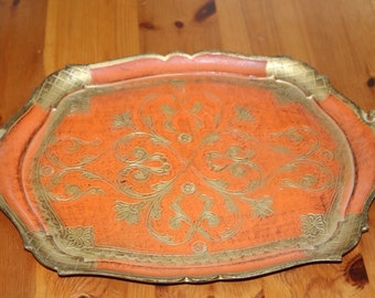 Large Florentine Italy Tray