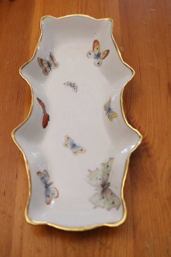 Vintage Limoges Butterflies Candy Dish or Jewelry 