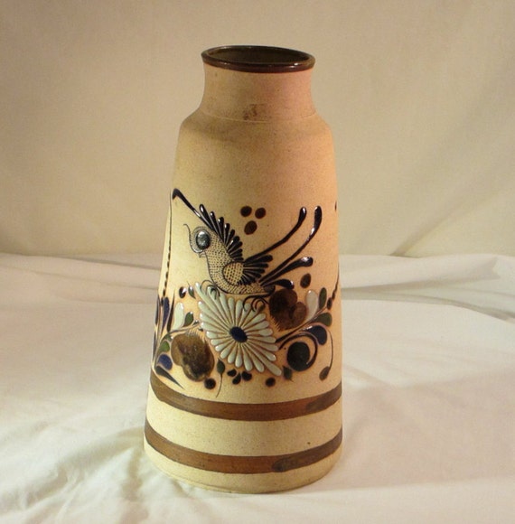 Vintage Very Large Tonala Pottery Vase Made In Mexico Ken Etsy