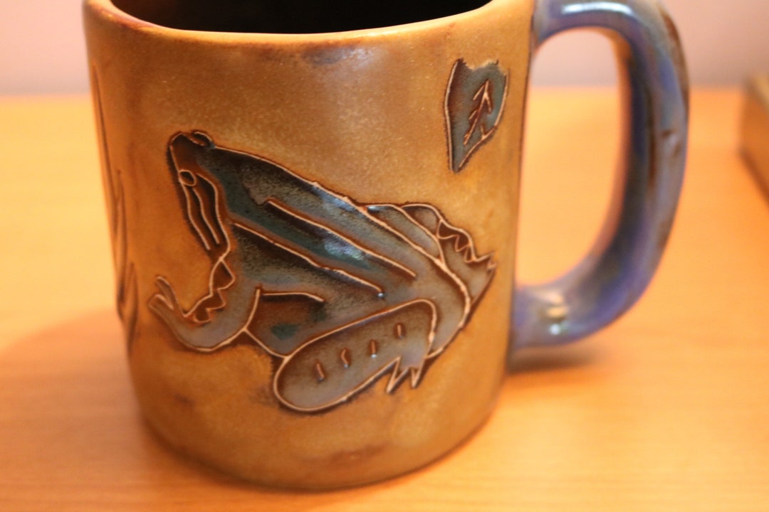 Mara Stoneware Mug Frogs 16oz Mexican Pottery Etsy