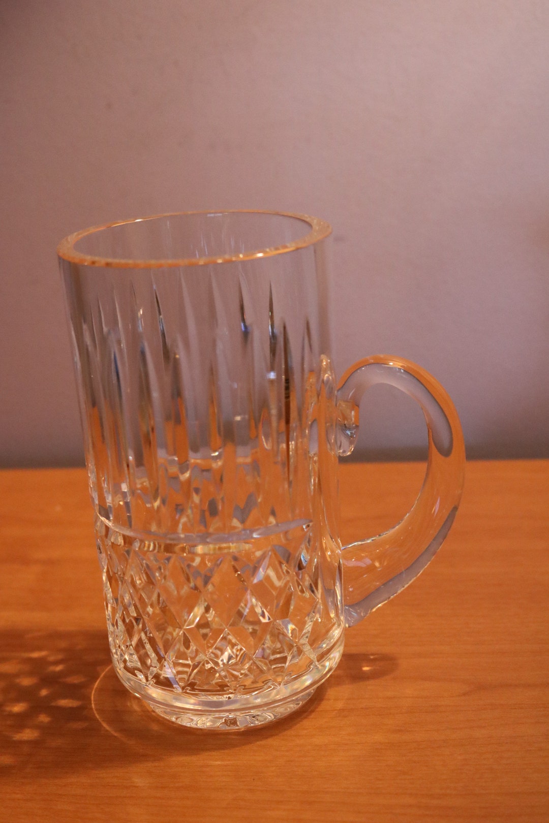 Waterford Crystal Beer Stein Maeve cut Etsy