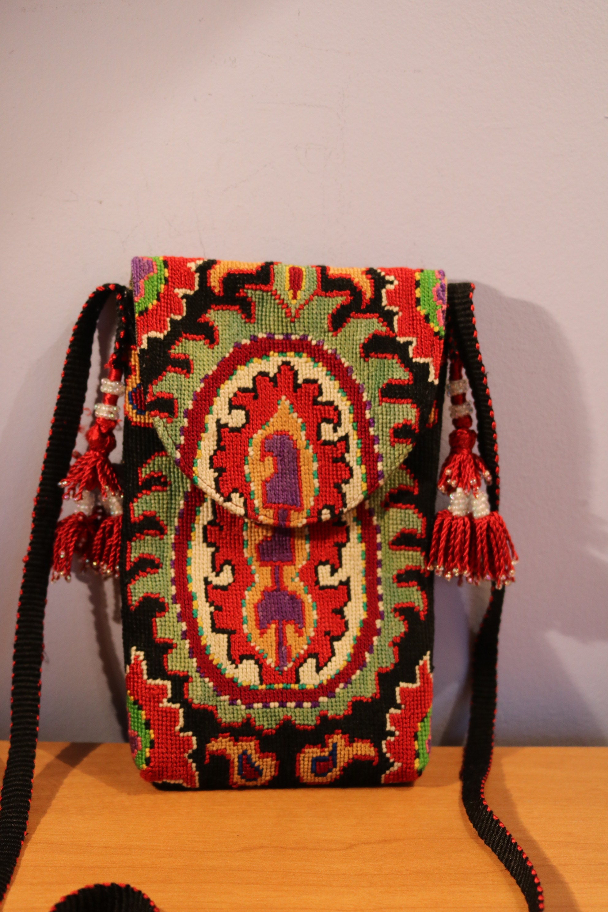Gulnor Uzbekistan Shoulder Bag Hand Made and Hand Stitched Unused Condition
