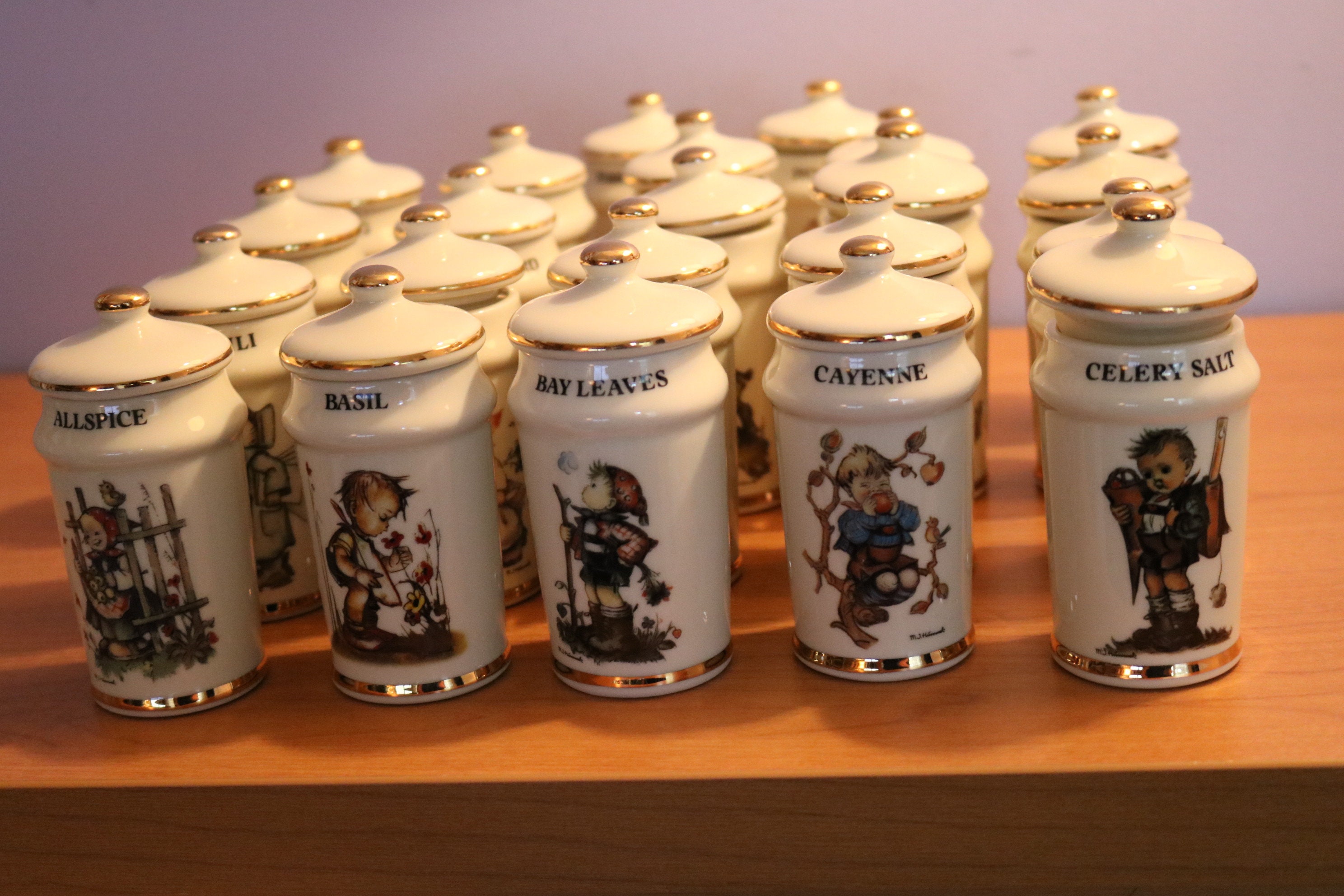 22 MJ Hummel Spice Herb Jars 22