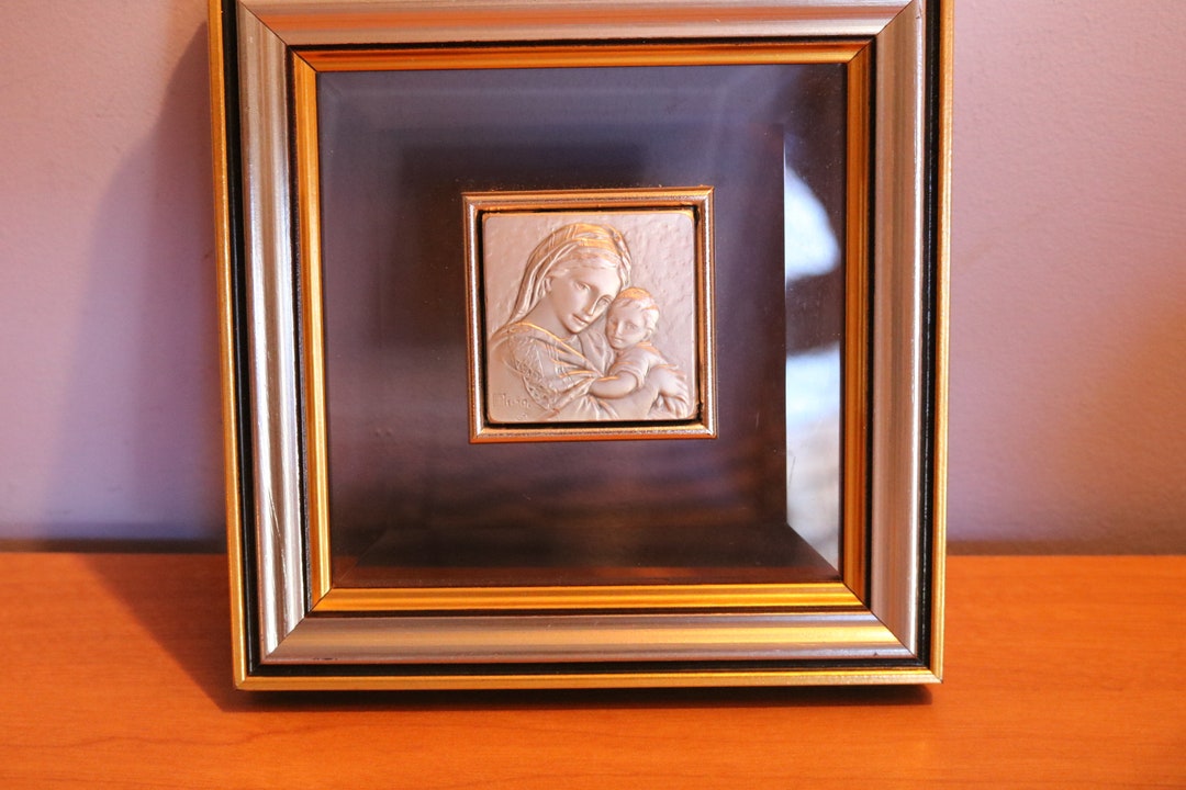 銀版画　イタリア製　　Silver art made in Italy Mida Italy Argenti 925 Sterling Silver Plaque Art Nouveau