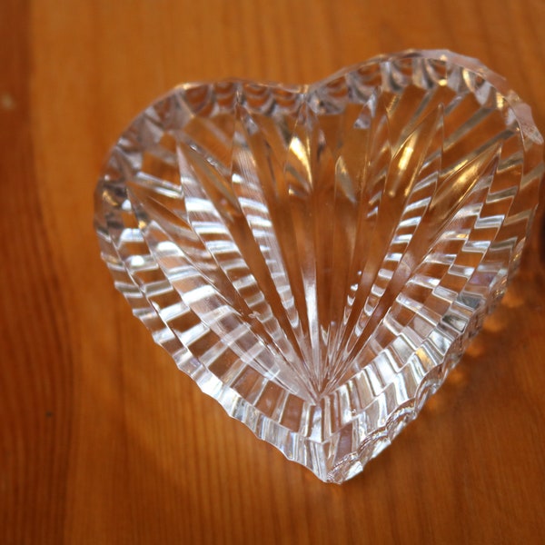 Waterford Crystal Heart Paperweight Pristine