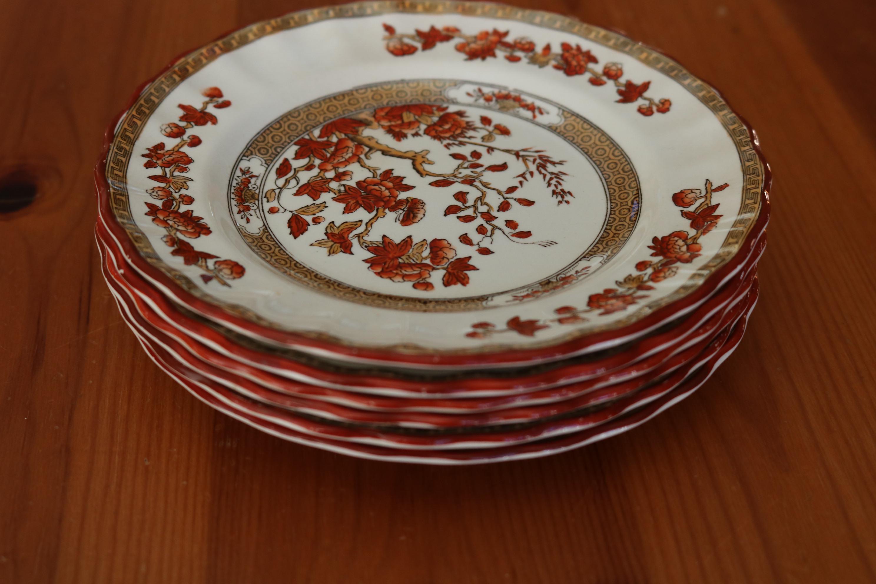 アンティーク1805-1830年　Spode　シノワズリ プレート【s0218】 アンティーク ウースター シノワズリ 染付 ティーボール
