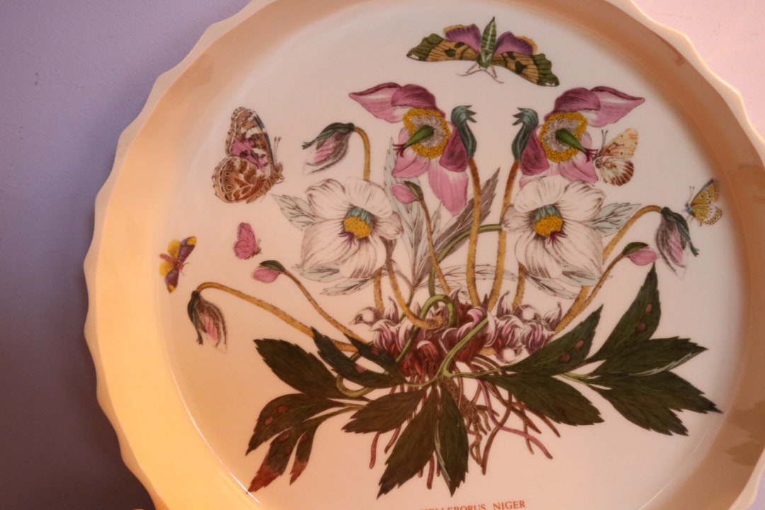 Portmeirion Pie/tart Plate Botanic Garden 'christmas Rose' Etsy