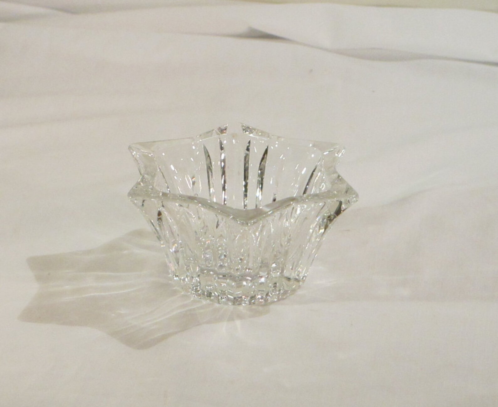 Vintage Mikasa Symmetry Crystal Votive Candle Holder Star Etsy