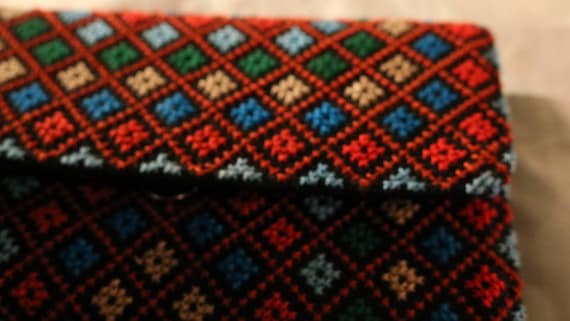 Hand Made and Hand Stitched Palestinian Purse/Clu… - image 2