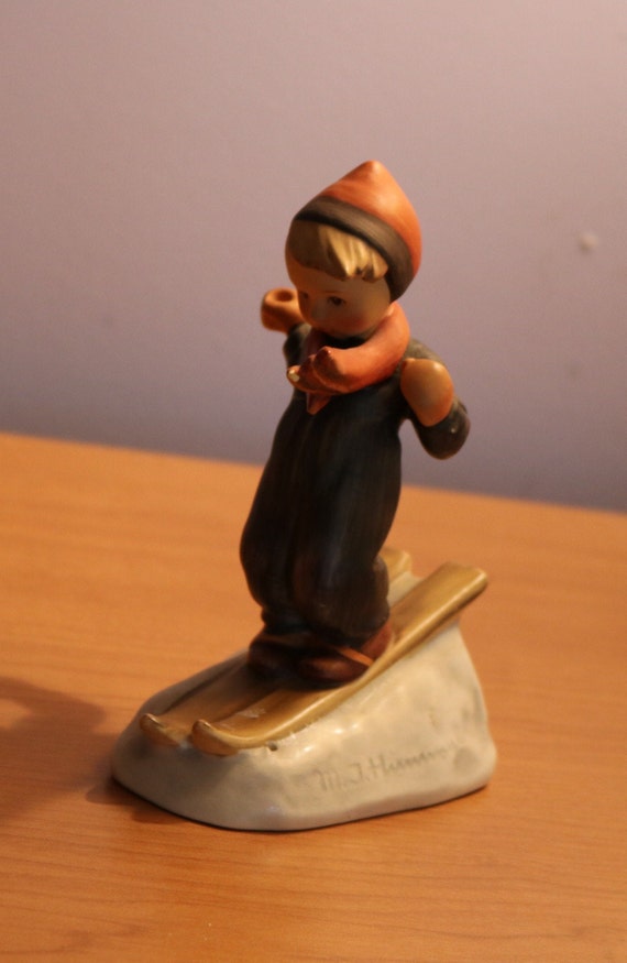 Vintage M I Hummel Skier Boy Skiing Figurine Vintage Hummel 59