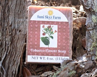 Tobacco Flower Soap - Vegan Tobacco Flower Soap - Flower Soap - Handmade Tobacco Flower Soap - Vegan Calendula Soap - Calendula Soap