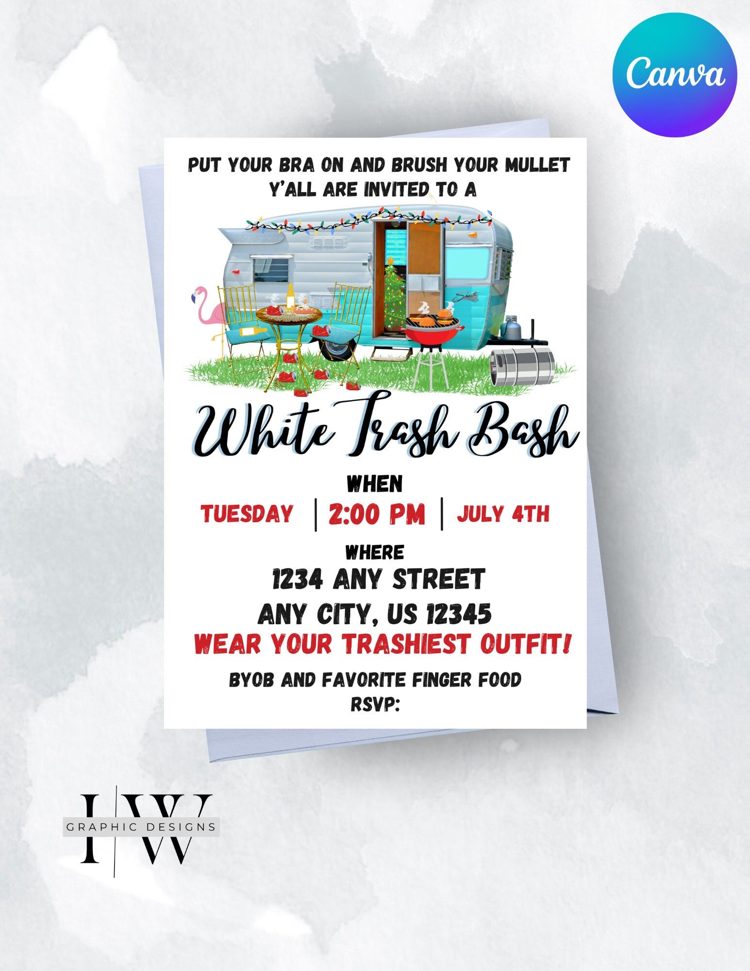 White Trash Bash Invitation Template Free 15 - b3yve27