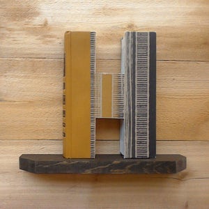 BOOK LETTER (H), #255 .... Ready Made Letter,  Cut Book Letters, Book Art, Unique Gift,Engagement, Class Room, Teachers Gift, New Baby Gifts