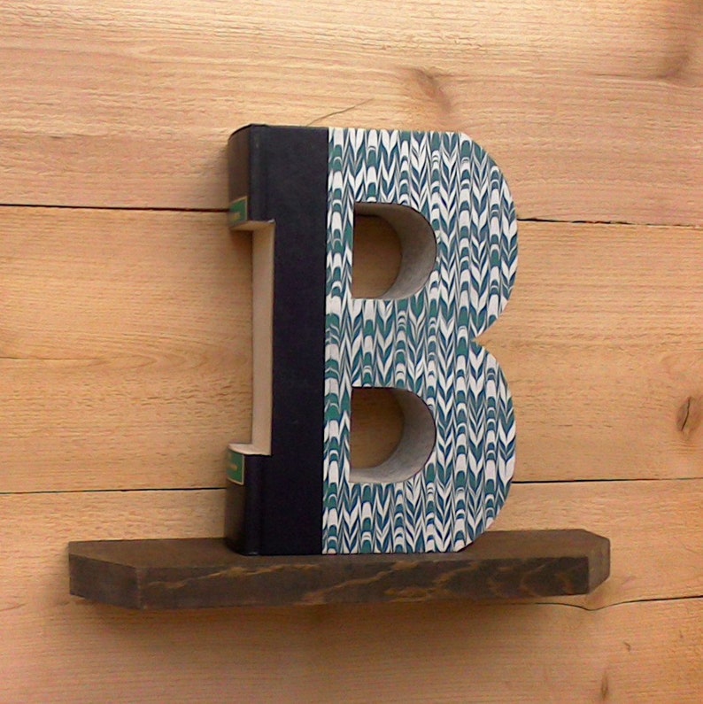 BOOK LETTER B, 393 ...Ready Made Letter, Letter book, Initial Book, Cut letter book,Unique gift, Nursery, Office Decor, Wedding Gift, image 1