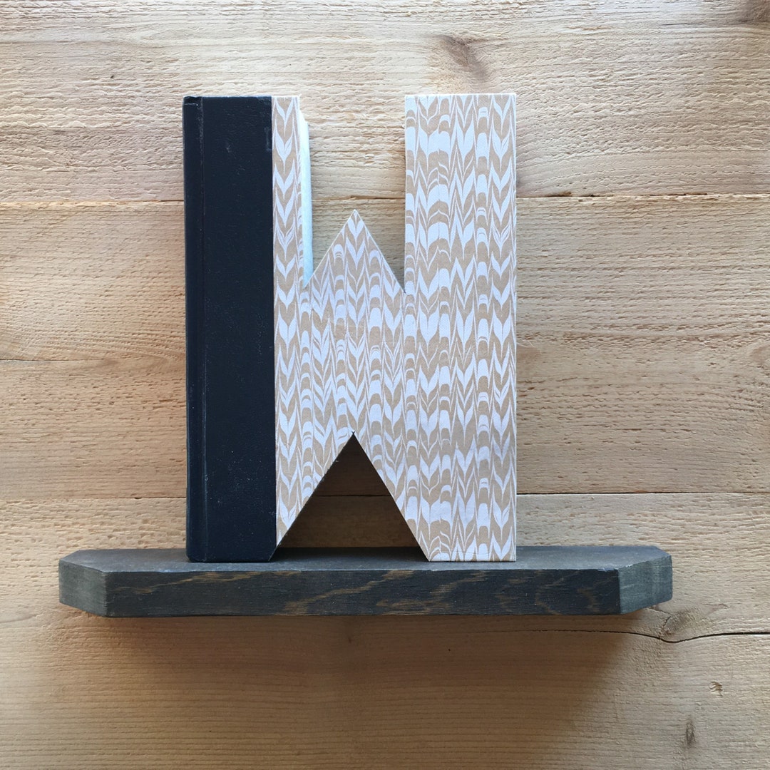 BOOK LETTER (W), #428 .... Ready Made Letter, Cut Book Letters, Book ...