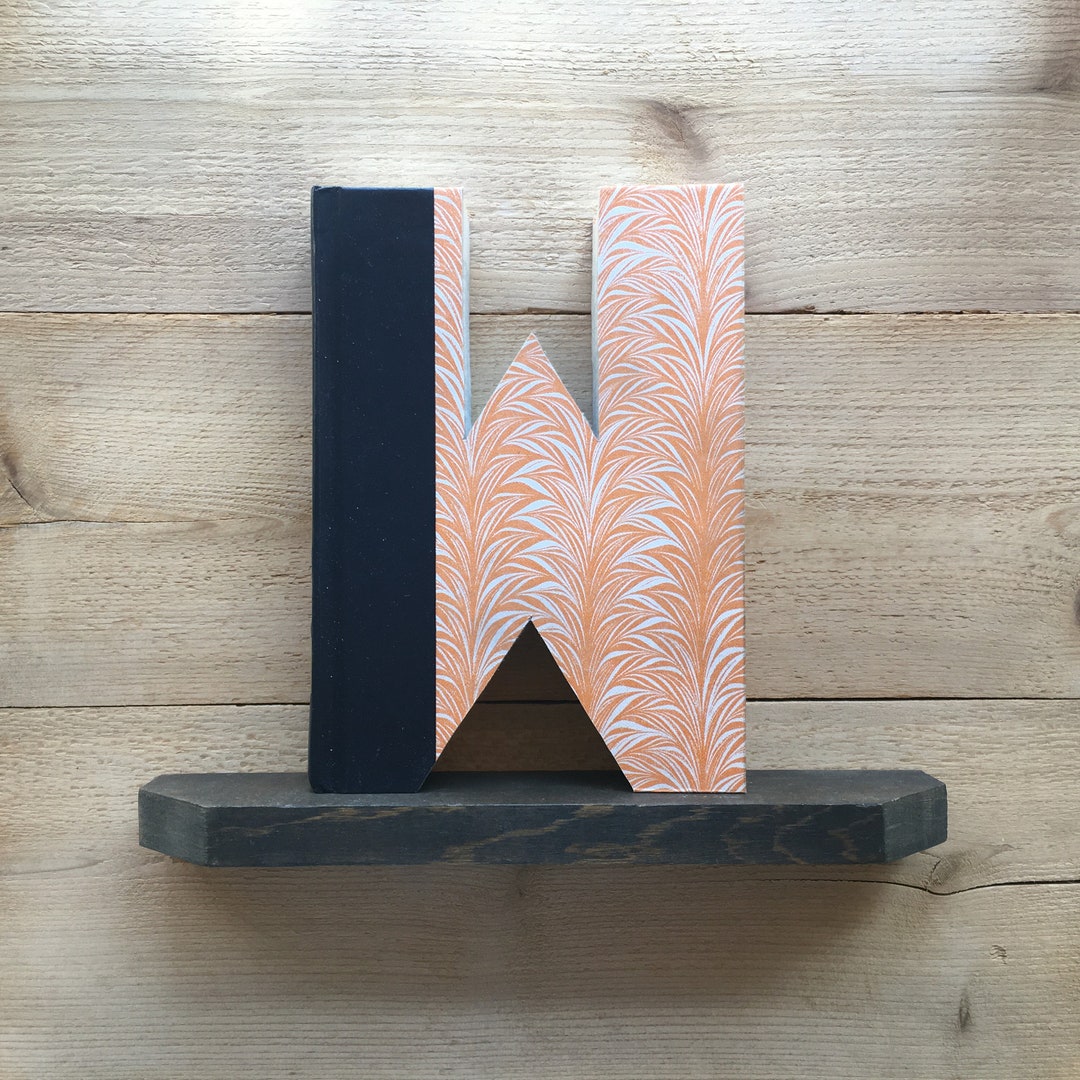BOOK LETTER (W), #444 Ready Made Letter, Cut Book Letters, Cut Letter ...