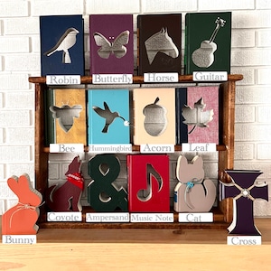 Vintage cut book shapes, readers digest books, silhouette books, old books, cut book shapes, made from books, teacher