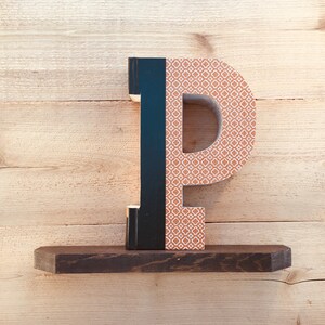 BOOK LETTER (P), #263 .... Ready Made Letter, Cut Book Letters, Book Cut Letters, Classroom, Bridal Shower, New Baby Gift, Nursery Decor