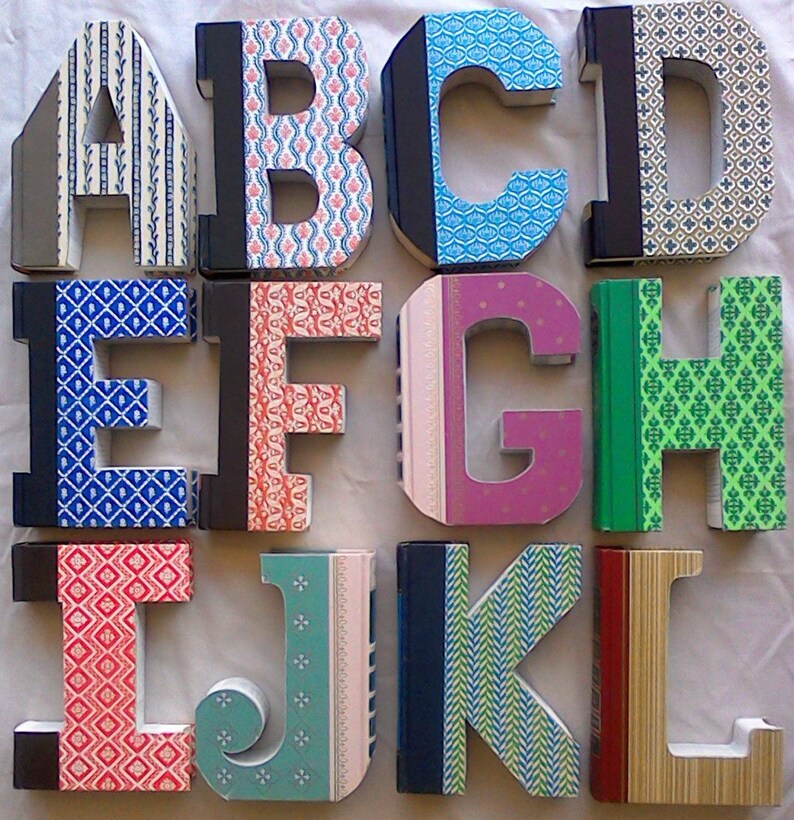 BOOK LETTERS (G), #413 ...ready Made Letter, Cut Book Letters, Book Art ...